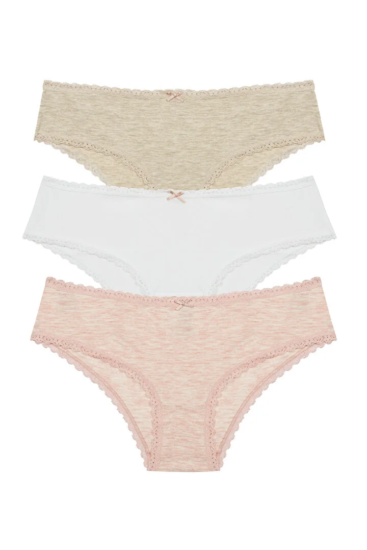 Penti Daily Lace Bej Hipster Külot 3'lü