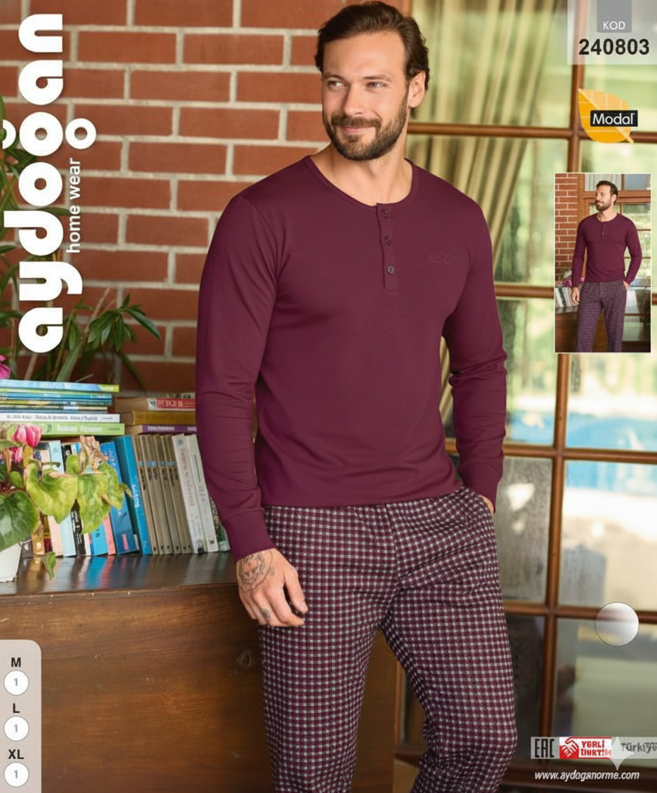 Aydoğan 240803 Erkek Modal Pijama Takım
