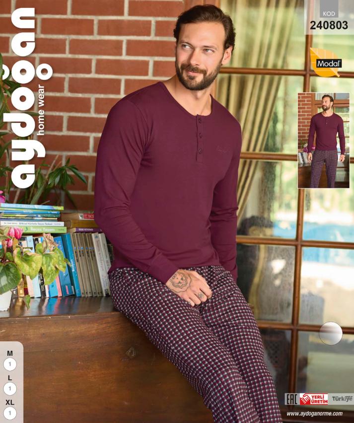 Aydoğan 240803 Erkek Modal Pijama Takım