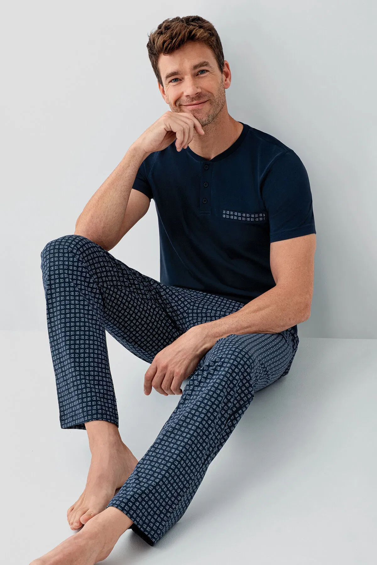 Arnetta Erkek Lacivert Pijama Takımı 