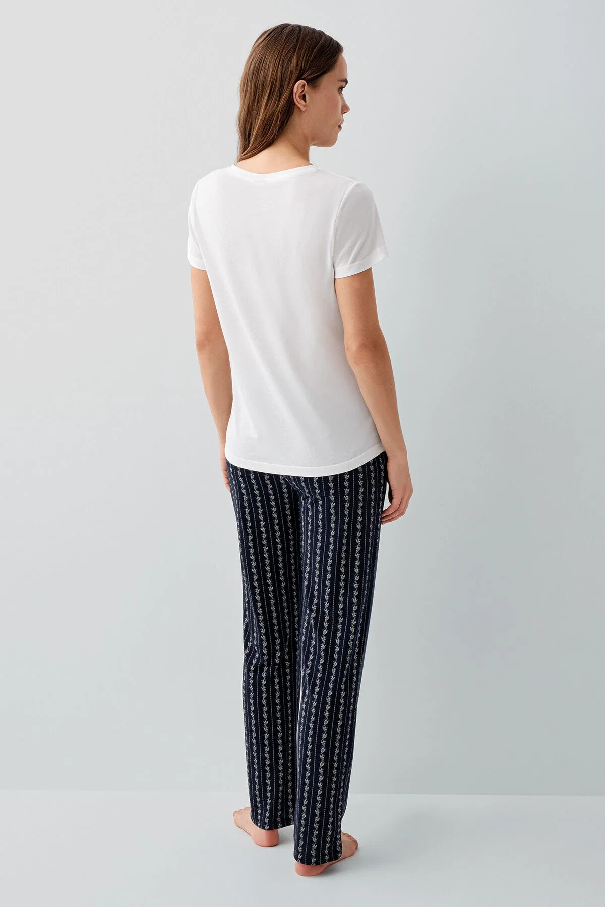 Pierre Cardin Kadın Beyaz Kısa Kollu Pijama Takımı